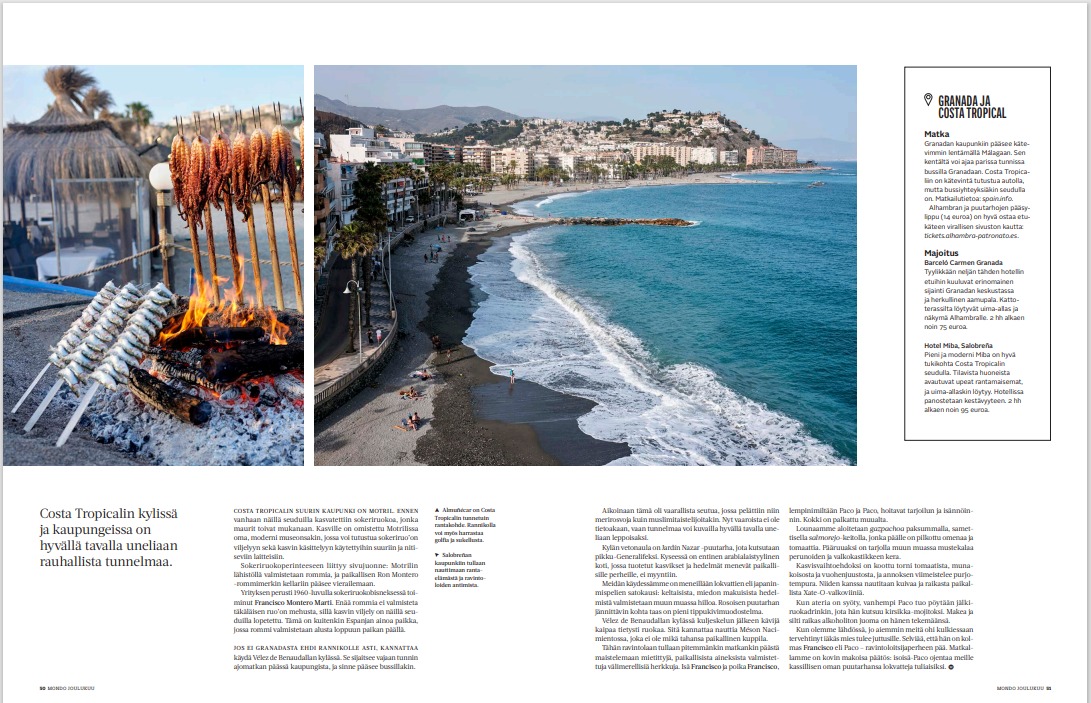 La Costa Tropical presente en Helsinki a través de la revista 'Mondo'